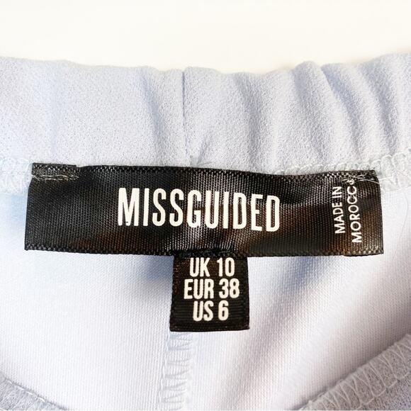 Missguided Jersey Tailored Cigarette Trousers Light Blue Size 6 - Picture 6 of 10